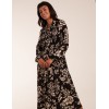 Shirred Bust Long Sleeve Midi Shirt Dress Shirred Bust Long Sleeve Midi Shirt Dress