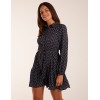 Ruched Shoulder Mini Shirt Dress Ruched Shoulder Mini Shirt Dress