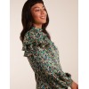 Ruffle Sleeve High Neck Swing Dress Ruffle Sleeve High Neck Swing Dress