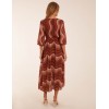 Chiffon Swirl Print Wrap Front Maxi Dress Chiffon Swirl Print Wrap Front Maxi Dress