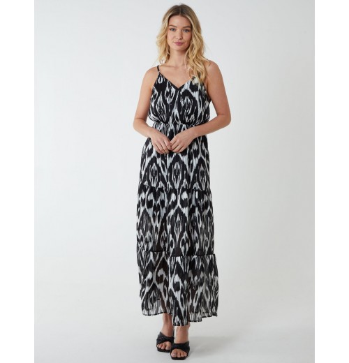 Brushed Print Wrap Dress Brushed Print Wrap Dress