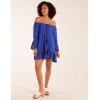 Bardot Tunic Dress With Frill Hem Bardot Tunic Dress With Frill Hem
